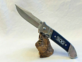 SOG Fielder Folding Pocket Knife Liner Lock Silver Black Hunting Camping... - $39.95