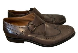 Bruno Magli Wingtip Oxford Buckle Brown Italian Leather Men’s Shoes Adalardo 11M - £127.72 GBP