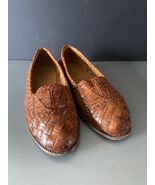Italian Thatched Barcelino Shoes Sized 9 1/2 1980's Vintage  - $60.00