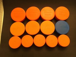 Orange Juice Lids Various Size Lot - For Arts &amp; Crafts - £14.91 GBP
