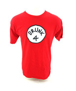 &quot;Drunk 4&quot; Red Party Bar Drinking Game Costume S/S Tshirt Tee Shirt Mens ... - £6.73 GBP