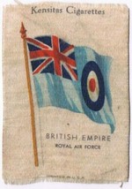 British Empire Royal Air Force Flag Kensitas Cigarettes Silk Trade Card - $3.95