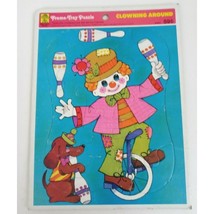 Vintage 1973 Merigold Press &quot;Clowning Around&quot; Frame Tray Puzzle 11&quot;x 8.25&quot; - $8.72