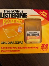  Listerine PocketPaks Fresh Citrus 24 Total Strips Oral Care Breath Strip - £14.38 GBP