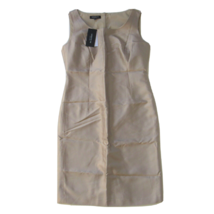 NWT Lafayette 148 Ava Sheath in Umber Silk Cotton Shantung Sleeveless Dress 8 - £64.13 GBP