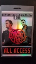 LOVE AND THEFT - ORIGINAL NIGHT THAT YOU&#39;LL NEVER TOUR LAMINATE BACKSTAG... - £55.64 GBP