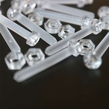 20 x Transparent Clear Acrylic M3 x 20mm, Nuts &amp; Bolts, Acrylic Plastic ... - $282.12 MXN