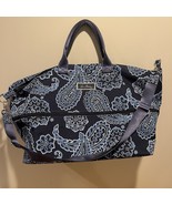 Vera Bradley Lighten Up Expandable Blue Bandana Travel Bag Strap Weekender - $49.49