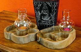 Lantern Bowl Decor Tealight Platter Snack Dish Candle Pastry Tray Glass - £40.95 GBP