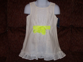 OshKosh  White W/Neon Yellow Lace Dress Size 2T Girl&#39;s NEW - £15.96 GBP