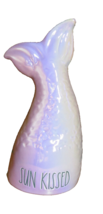 RAE DUNN Pink Iridescent Ceramic Mermaid Tail Beach Coastal Decor - £17.39 GBP