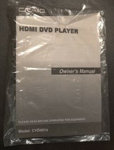 CRAIG  HDMI DVD Player Owners Manual Model CVD401A Instructions Book + R... - $1.20