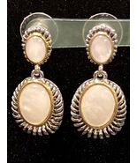 Southwestern Moonstone Cabochon Two-Tone Dangle Earrings - €10,57 EUR