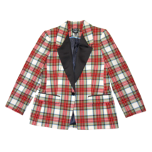 NWT J.Crew Petite Willa Blazer in Ivory Snowy Stewart Tartan Wool Jacket 10P - £101.23 GBP