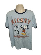 Walt Disney Mickey with Movie Clapper Vector est 1939 Adult Large Blue TShirt - £11.85 GBP