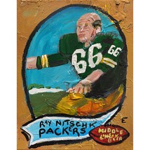 Ray Nitschke Original Acrylic on Canvas 12x16 by Sergio Santos @ElSantos... - £126.50 GBP