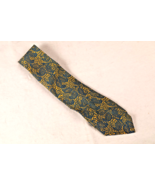 Hut Cavalry Twill from England Men's Geometric Paisley Vintage Tie Blue Yellow - $19.55