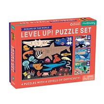 Oceans of The World Level Up! Puzzle Set from Mudpuppy, Includes 4 Jigsaw Puzzle - £10.62 GBP
