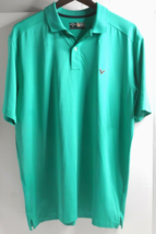 CALLAWAY Men’s OPTI-DRI Short Sleeve Green Polyester Golf Polo Shirt Sz ... - $18.39