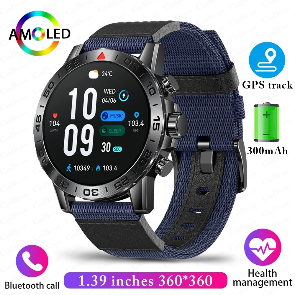 Mens Outdoor Military Sports Fitness Bluetooth Call Smartwatch IP67 Waterproof V - £24.05 GBP