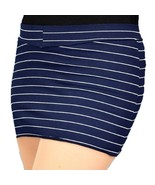 Navy Blue Striped Mini Skirt – Stretch Knit Comfort – Crossdresser &amp; Tra... - £10.01 GBP