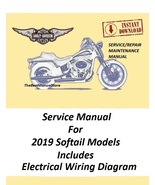 2019 Harley Davidson Softail Models Service Manual Download - $22.95