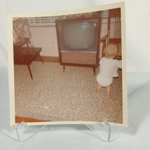 Vintage Photo Picture Original One Of A Kind Baby TV Table Standing Chair - £5.94 GBP