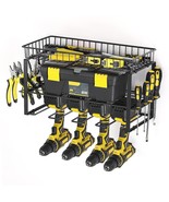 Power Tool Organizer, Power Tool Storage Rack With Basket, Heavy Duty Fl... - £31.46 GBP