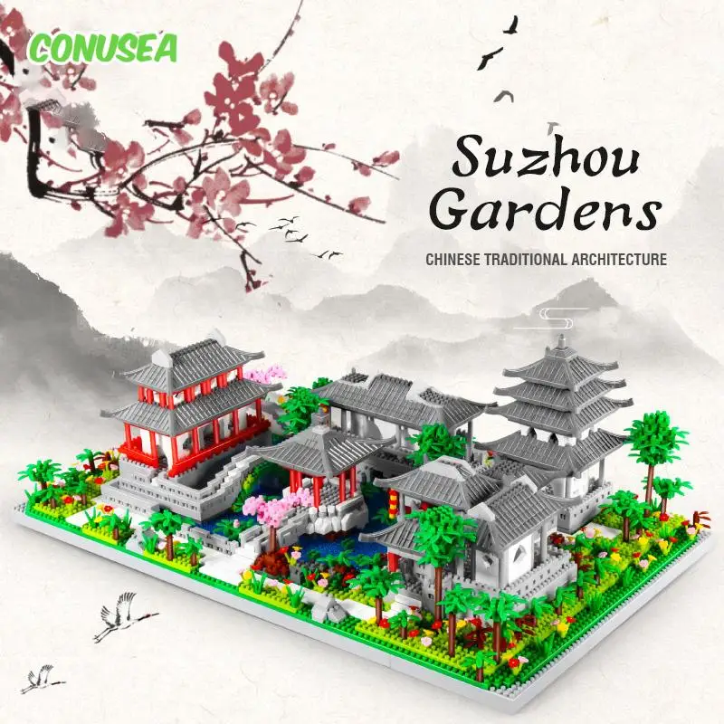 Chinese Architecture Suzhou Garden Building Blocks 3900+Pcs Mini Bricks - £74.67 GBP+