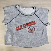 Vintage Champion Illinois Illini Cropped Short Sleeve Workout Shirt USA ... - $17.61 CAD
