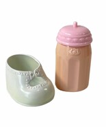 Cabbage Patch Kids White Mary Jane Replacement Shoe Pink Baby Bottle Toy... - $17.60 CAD