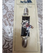 Black &#39;Western Express&#39; Jacket Clips New in Pkg - $17.64 CAD