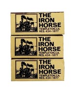 Iron Horse BBQ Restaurant Closed Vintage Box Matches Lot Of 3 Deadstock E11 - $565.67 MXN