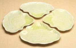 Cauliflower Plate Set Collectible Vegetable Ceramic Glass Platter Dish - $36.99