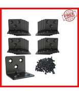 Compact Black Stainless Steel Corner Brackets - Easy Installation, 1.5” ... - $31.67