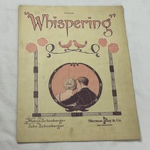 1920 WHISPERING Vintage Sheet Music by John, Malvin Schonberger - $2.69