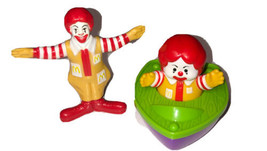 Fisher Price Robald Mcdonald &amp; Happy Meal Ronald Vintage 1990’s Set Of 2 - £3.69 GBP