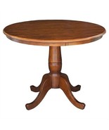 Round 36-inch Pedestal Dining Table in Espresso Finish - $672.89 CAD