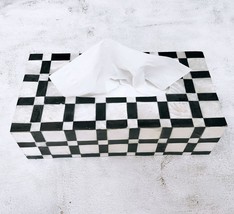 home decore crafts Handcrafted Bone Inlay Decorative tissue Box Floral D... - $96.29 CAD