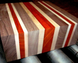 ONE LARGE EXOTIC PADAUK, MAPLE &amp; WALNUT LAMINATED BOWL BLANKS WOOD 8&quot; X ... - £53.77 GBP