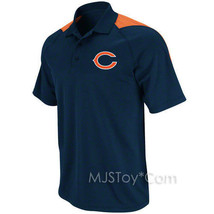 NWT NFL Chicago Bears Stylish Men Navy Polo Jersey Shirt Embroidered Tea... - $29.99