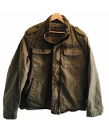 Levi&#39;s Men&#39;s Trucker Coat Jacket Size XXL Quilted Lining Olive Green Khaki - £52.27 GBP