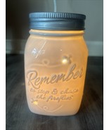 Scentsy Wax Warmer Remember To Chase The Fireflies Nightlight Mason Jar ... - $21.66 CAD
