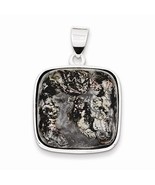 SODALITE STONE SOLITAIRE Charm Pendant  .925 STERLING SILVER - $143.71 CAD
