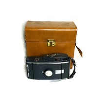 Vintage Polaroid Model 150 Land Camera in Original Leather Case Untested - $44.99