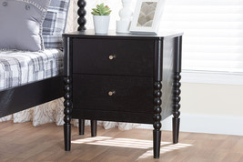 Laverne Black 2-Drawer Bobbin Nightstand - $174.00