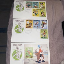 Disney, Grenada, 1979, Disney Characters on FDC Set Of 3 - £3.10 GBP