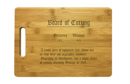 D&amp;D Roleplaying Board of Cutting Engraved Cutting Board - Bamboo or Maple Wood - £28.20 GBP+