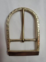 Large Solid Brass Belt Buckle Made In Japan 3&quot; - $25.73