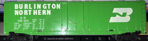TYCO 50&#39; BURLINGTON NORTHERN BOX CAR MODEL TRAIN CAR - $7.80